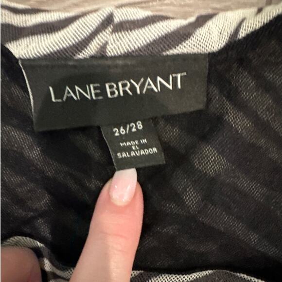 Lane Bryant Women's Blouse Top Black Zebra Animal Print Sleeveless  Flowy‎ 26/28 - Picture 4 of 6